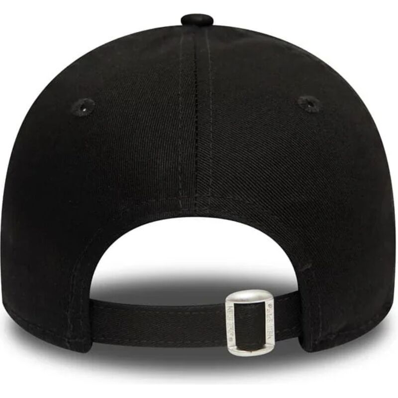 schwarze-gebogene-verstellbare-kinderkappe-mit-schwarzem-logo-9forty-league-essential-von-new-york-yankees-mlb-von-new-era schwarze-gebogene-verstellbare-kinderkappe-mit-schwarzem-logo-9forty-league-essential-von-new-york-yankees-mlb-von-new-era