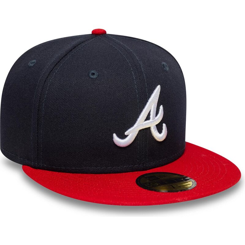 casquette-plate-bleue-marine-et-rouge-ajustee-59fifty-ac-perf-atlanta-braves-mlb-new-era casquette-plate-bleue-marine-et-rouge-ajustee-59fifty-ac-perf-atlanta-braves-mlb-new-era