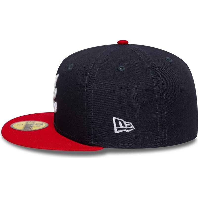 marineblaue-und-rote-anliegende-flat-cap-59fifty-ac-perf-der-atlanta-braves-mlb-von-new-era