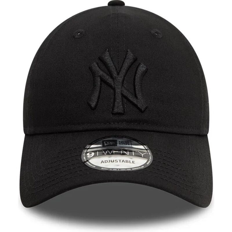 schwarze-verstellbare-curved-cap-mit-schwarzem-logo-9twenty-league-essential-der-new-york-yankees-mlb-von-new-era schwarze-verstellbare-curved-cap-mit-schwarzem-logo-9twenty-league-essential-der-new-york-yankees-mlb-von-new-era