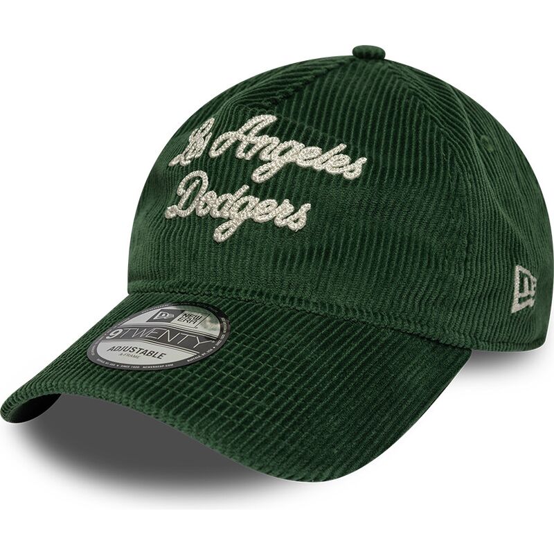 mutzen-gebogen-grun-verstellbares-band-9twenty-a-frame-cord-script-der-los-angeles-dodgers-mlb-von-new-era