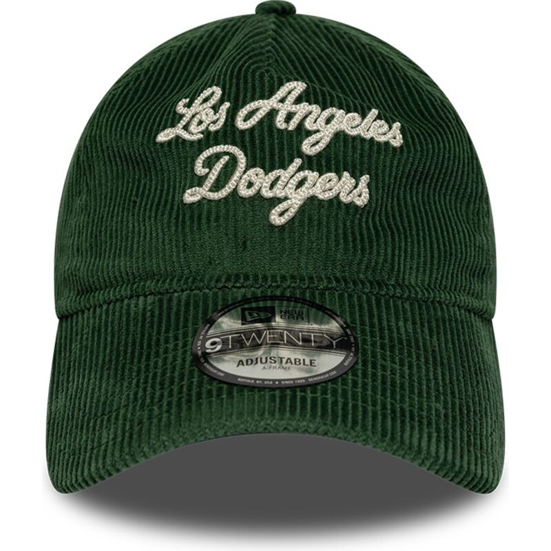 mutzen-gebogen-grun-verstellbares-band-9twenty-a-frame-cord-script-der-los-angeles-dodgers-mlb-von-new-era