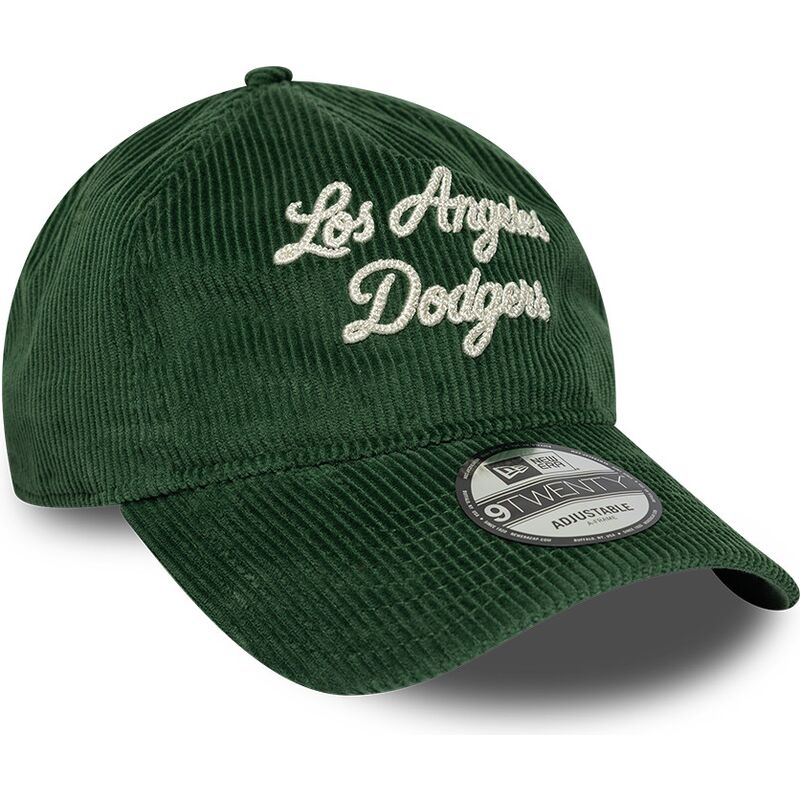 mutzen-gebogen-grun-verstellbares-band-9twenty-a-frame-cord-script-der-los-angeles-dodgers-mlb-von-new-era