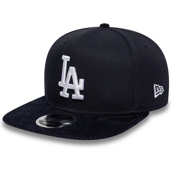 Mützen flach marineblau snapback 9FIFTY Cord Visor der Los Angeles Dodgers MLB von New Era