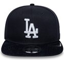 casquette-plate-bleue-marine-snapback-9fifty-cord-visor-los-angeles-dodgers-mlb-new-era