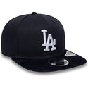 casquette-plate-bleue-marine-snapback-9fifty-cord-visor-los-angeles-dodgers-mlb-new-era