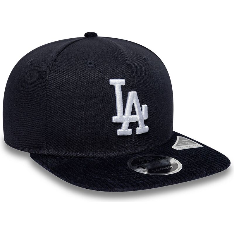 casquette-plate-bleue-marine-snapback-9fifty-cord-visor-los-angeles-dodgers-mlb-new-era