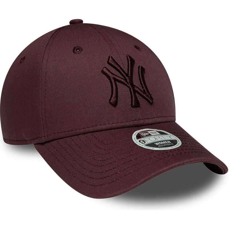mutzen-gebogen-rot-verstellbares-band-9forty-league-essential-der-new-york-yankees-mlb-von-new-era