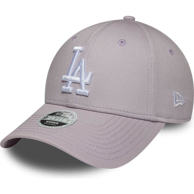 casquette-courbee-violette-claire-ajustable-pour-femme-9forty-league-essential-los-angeles-dodgers-mlb-new-era