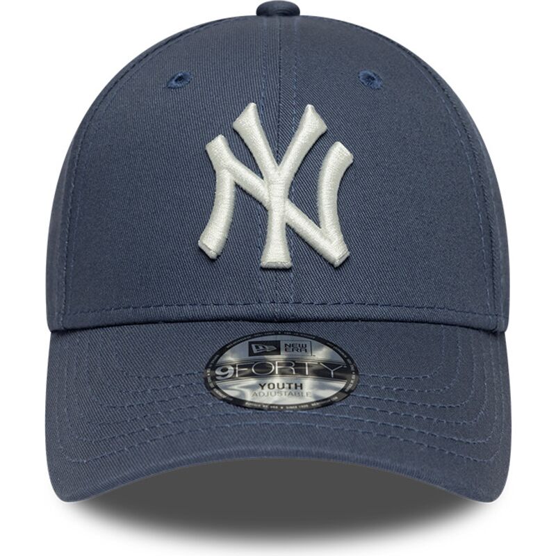 casquette-courbee-bleue-grise-ajustable-pour-enfant-9forty-league-essential-new-york-yankees-mlb-new-era