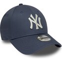 mutzen-gebogen-blau-verstellbares-band-fur-kinder-9forty-league-essential-der-new-york-yankees-mlb-von-new-era