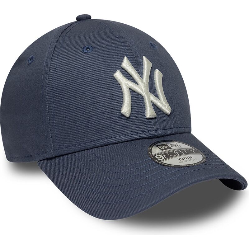 casquette-courbee-bleue-grise-ajustable-pour-enfant-9forty-league-essential-new-york-yankees-mlb-new-era