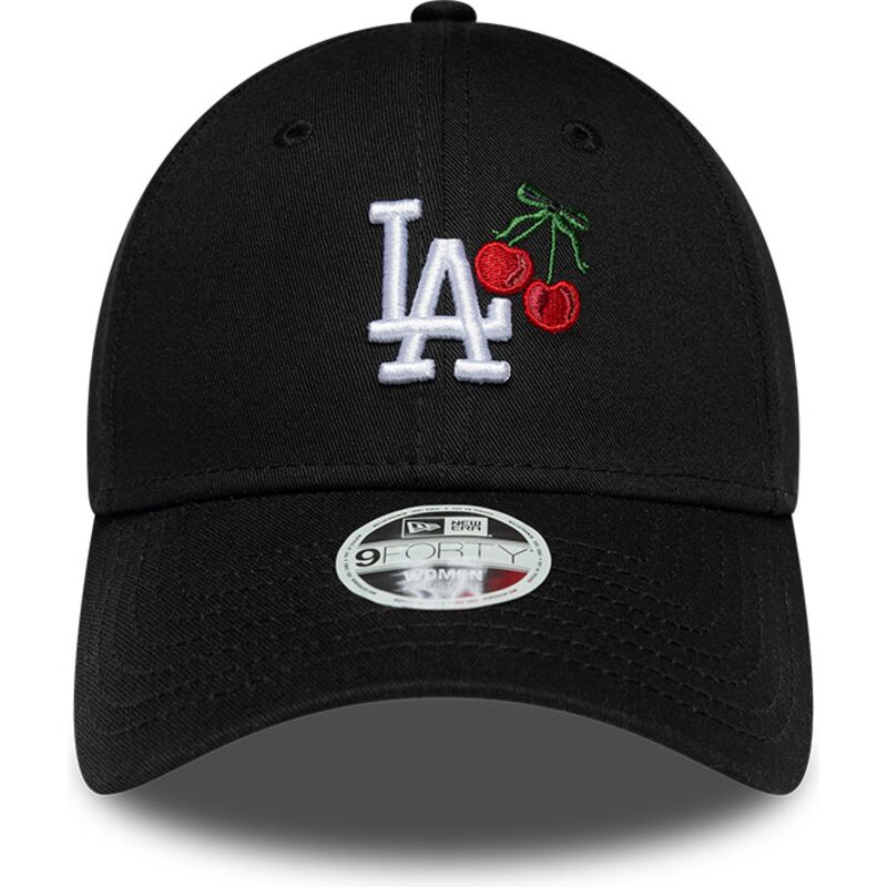 mutzen-gebogen-schwarz-verstellbares-band-9forty-fruit-icon-cherry-der-los-angeles-dodgers-mlb-von-new-era