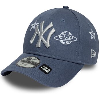 Casquette courbée bleue ajustable pour enfant 9FORTY Space Glow In The Dark New York Yankees MLB New Era
