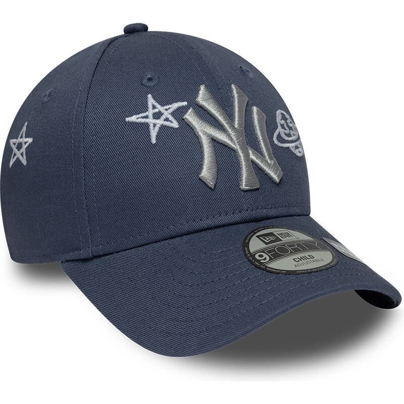 casquette-courbee-bleue-ajustable-pour-enfant-9forty-space-glow-in-the-dark-new-york-yankees-mlb-new-era