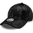 mutzen-gebogen-schwarz-verstellbares-band-9forty-pattern-velour-der-new-york-yankees-mlb-von-new-era