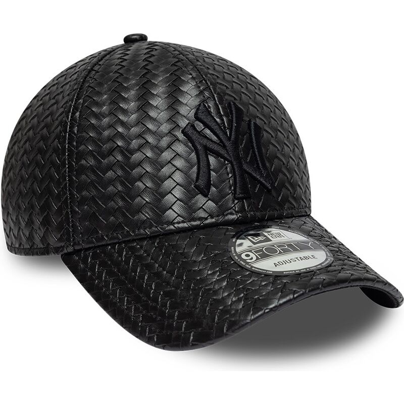 casquette-courbee-noire-snapback-avec-logo-noir-9forty-pu-weave-new-york-yankees-mlb-new-era casquette-courbee-noire-snapback-avec-logo-noir-9forty-pu-weave-new-york-yankees-mlb-new-era