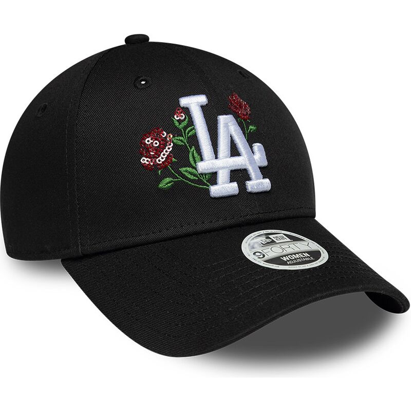 casquette-courbee-noire-snapback-pour-femme-9forty-rose-sequin-los-angeles-dodgers-mlb-new-era casquette-courbee-noire-snapback-pour-femme-9forty-rose-sequin-los-angeles-dodgers-mlb-new-era