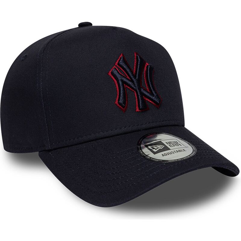 casquette-courbee-bleue-marine-snapback-avec-logo-rouge-e-frame-team-outline-new-york-yankees-mlb-new-era casquette-courbee-bleue-marine-snapback-avec-logo-rouge-e-frame-team-outline-new-york-yankees-mlb-new-era