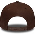 mutzen-gebogen-braun-snapback-9forty-e-frame-team-outline-der-los-angeles-dodgers-mlb-von-new-era