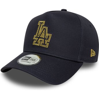 Mützen gebogen marineblau snapback 9FORTY dorado E Frame Metallic Outline der Los Angeles Dodgers MLB von New Era