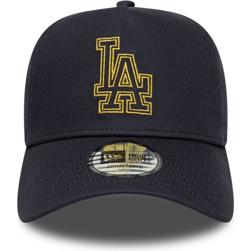 casquette-courbee-bleue-marine-snapback-avec-logo-dore-e-frame-metallic-outline-los-angeles-dodgers-mlb-new-era casquette-courbee-bleue-marine-snapback-avec-logo-dore-e-frame-metallic-outline-los-angeles-dodgers-mlb-new-era