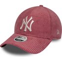mutzen-gebogen-rosa-verstellbares-band-9forty-m-crown-chunky-cord-der-new-york-yankees-mlb-von-new-era