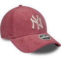 casquette-courbee-rose-ajustable-pour-femme-9forty-m-crown-chunky-cord-new-york-yankees-mlb-new-era