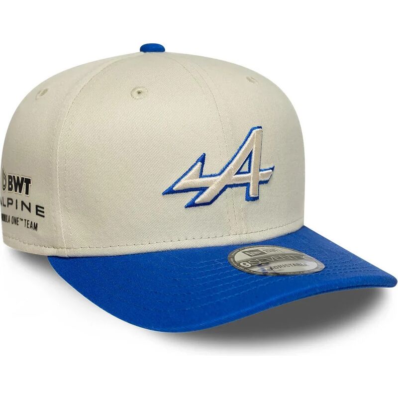 casquette-courbee-beige-et-bleue-snapback-9seventy-stretch-snap-contrast-visor-alpine-f1-team-formula-1-new-era