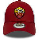casquette-trucker-rouge-et-blanche-ajustable-9forty-league-associazione-sportiva-roma-serie-a-new-era