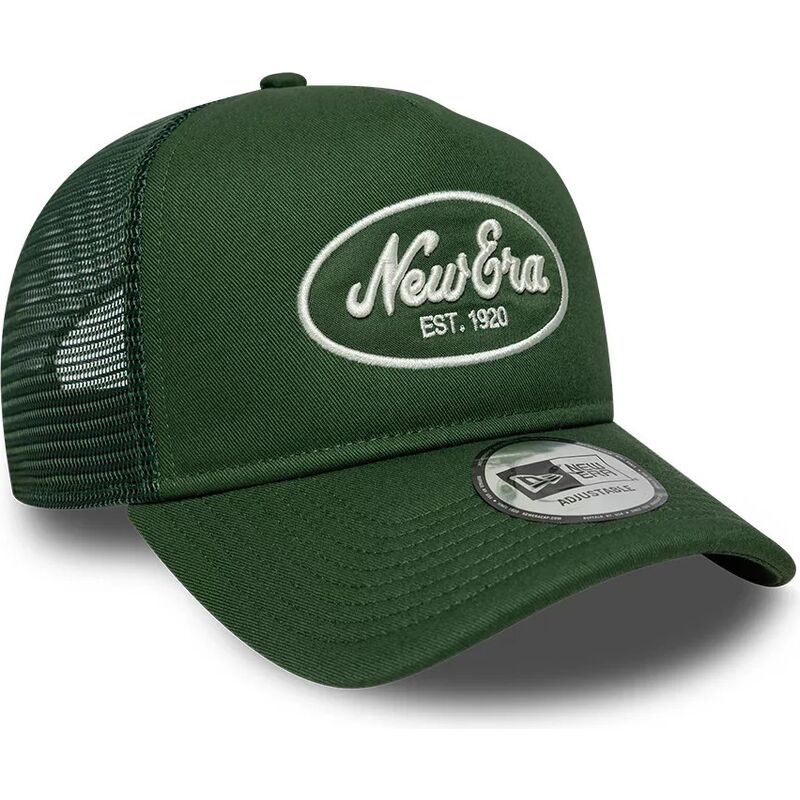 mutzen-gebogen-grun-snapback-a-frame-oval-patch-foam-von-new-era
