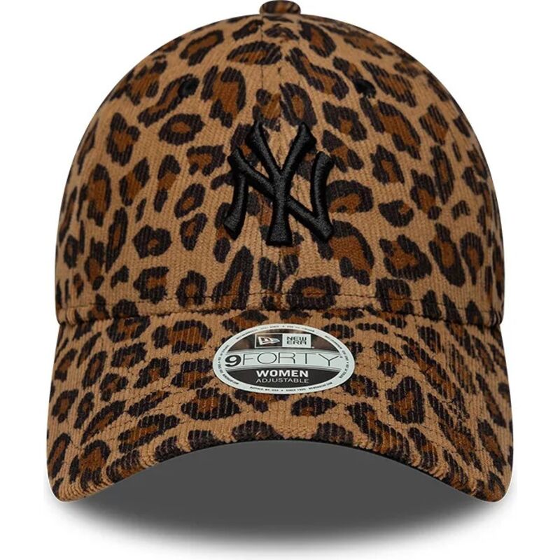 mutzen-gebogen-leopard-verstellbares-band-9forty-leopard-cord-der-new-york-yankees-mlb-von-new-era