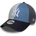 mutzen-gebogen-mehrfarbig-verstellbares-band-fur-kinder-9forty-colourblock-der-new-york-yankees-mlb-von-new-era