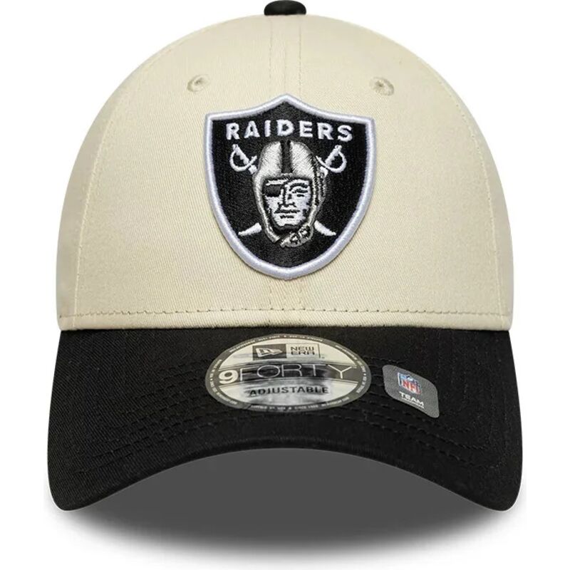 mutzen-gebogen-beige-verstellbares-band-9forty-colour-block-der-las-vegas-raiders-nfl-von-new-era