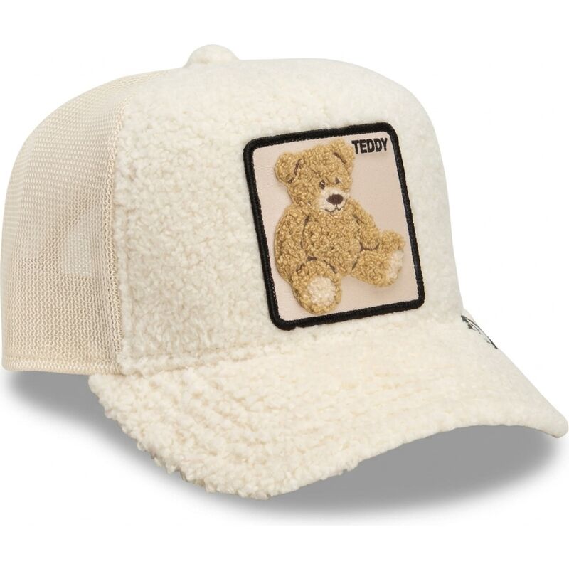 casquette-trucker-beige-ours-en-peluche-teddy-double-stuffed-the-farm-goorin-bros
