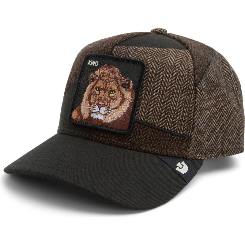 casquette-courbee-marron-snapback-lion-sartorial-king-patchwork-the-farm-goorin-bros casquette-courbee-marron-snapback-lion-sartorial-king-patchwork-the-farm-goorin-bros