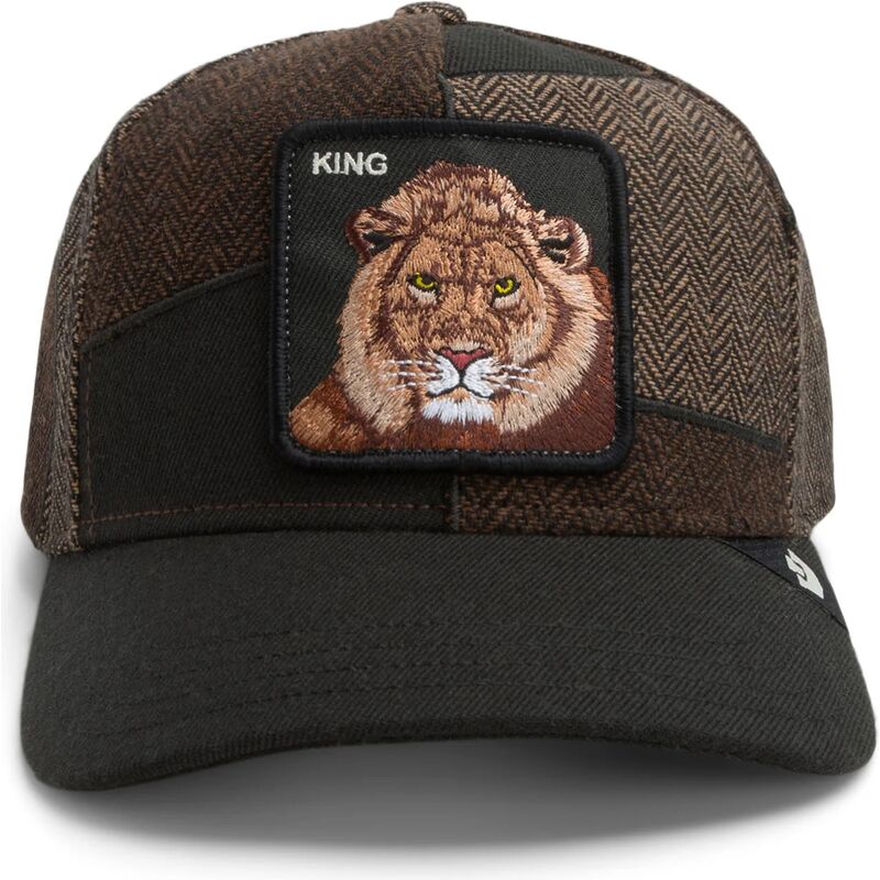 casquette-courbee-marron-snapback-lion-sartorial-king-patchwork-the-farm-goorin-bros casquette-courbee-marron-snapback-lion-sartorial-king-patchwork-the-farm-goorin-bros