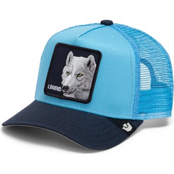 Casquette trucker bleue pour enfant loup Legend Wolf Original Recipe The Farm Goorin Bros.