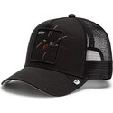 casquette-trucker-noire-araignee-over-the-line-spider-out-of-bounds-daddy-the-farm-goorin-bros