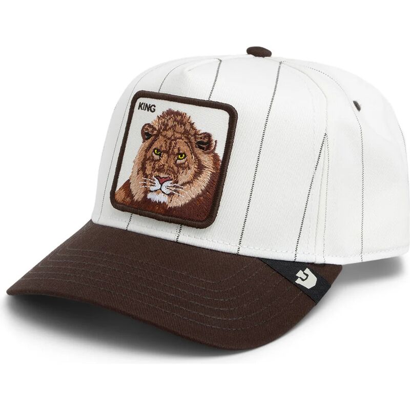 casquette-courbee-grise-et-marron-snapback-lion-pinstripe-lion-king-playmakers-the-farm-goorin-bros