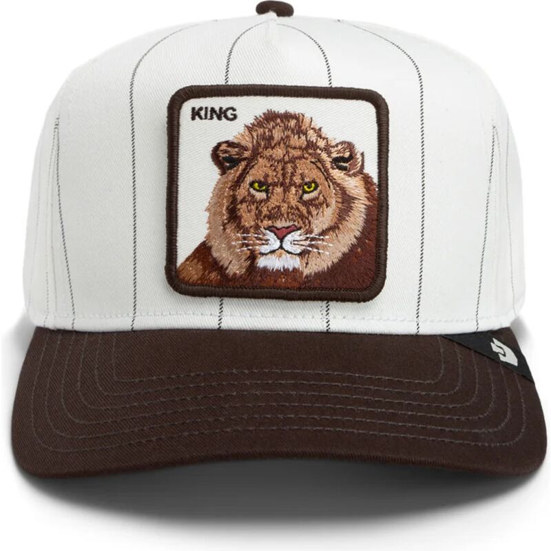 casquette-courbee-grise-et-marron-snapback-lion-pinstripe-lion-king-playmakers-the-farm-goorin-bros