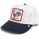 casquette-courbee-grise-et-bleue-marine-snapback-coq-pinstripe-rooster-cock-playmakers-the-farm-goorin-bros