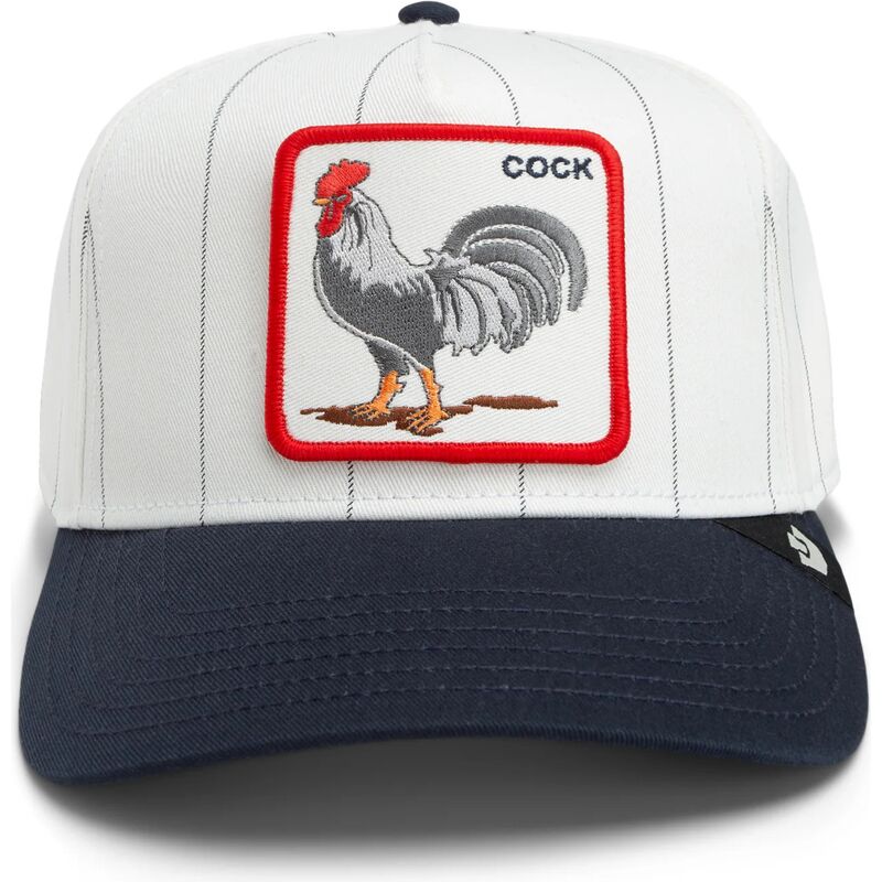 mutzen-gebogen-grau-snapback-pinstripe-rooster-cock-playmakers-the-farm-goorin-bros