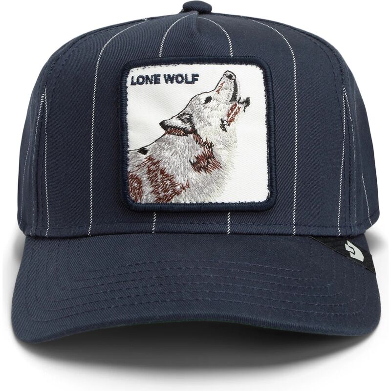casquette-trucker-bleue-marine-loup-pinstripe-lone-wolf-playmakers-the-farm-goorin-bros