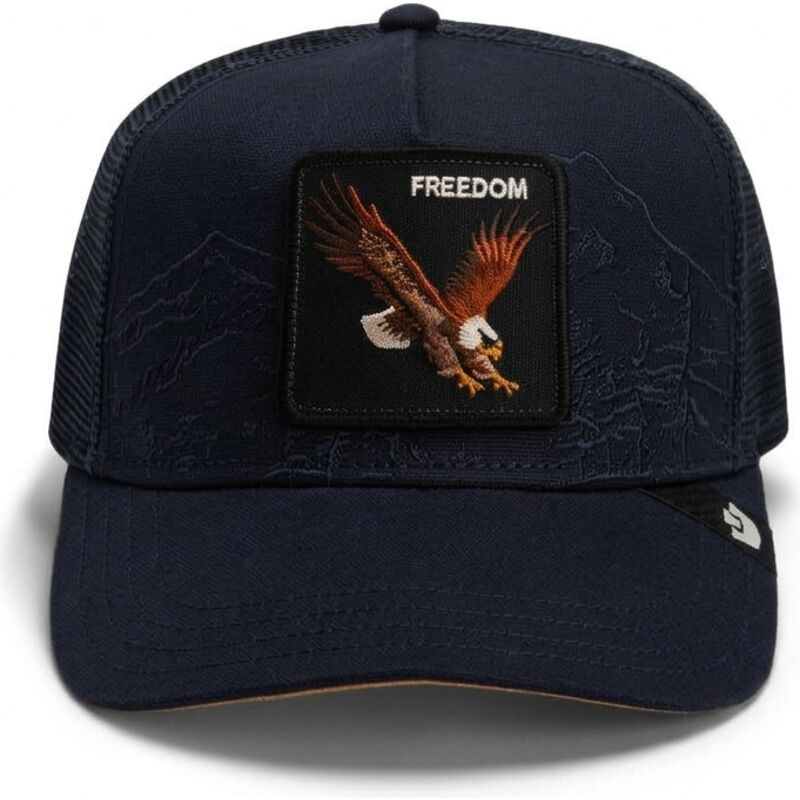 casquette-trucker-bleue-marine-aigle-eagle-badlands-freedom-the-farm-goorin-bros