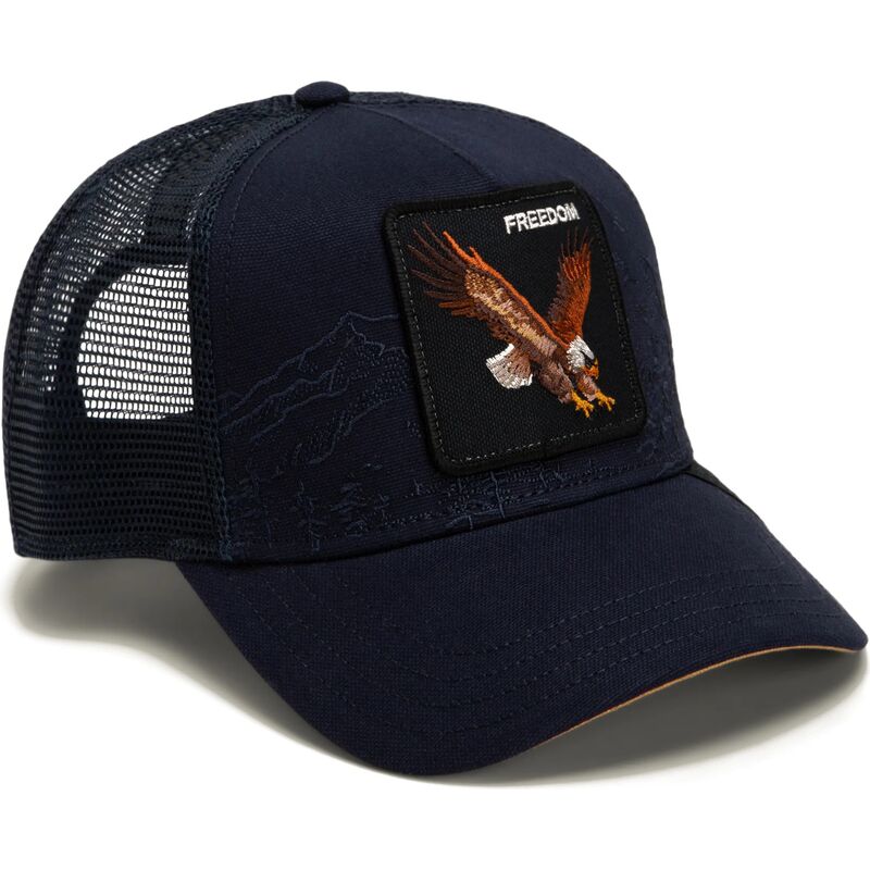 mutzen-gebogen-marineblau-snapback-eagle-badlands-freedom-the-farm-goorin-bros