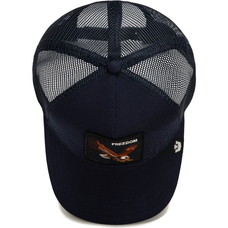 casquette-trucker-bleue-marine-aigle-eagle-badlands-freedom-the-farm-goorin-bros