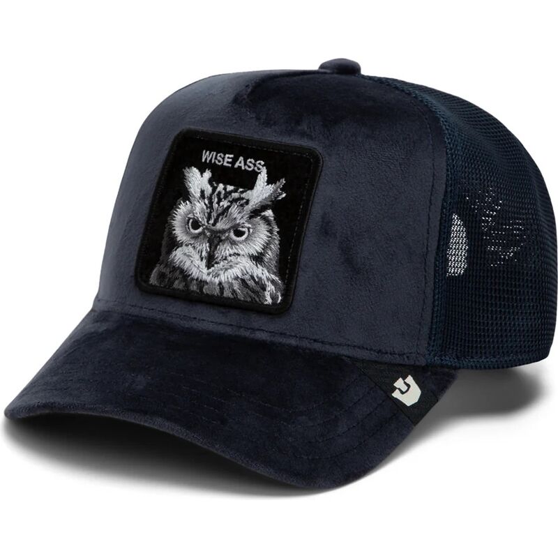 casquette-trucker-bleue-marine-hibou-velour-wise-ass-the-farm-goorin-bros