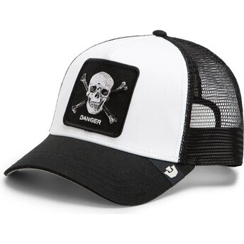 Mützen gebogen schwarz snapback Danger Skull and Crossbones Original Recipe The Farm Goorin Bros.