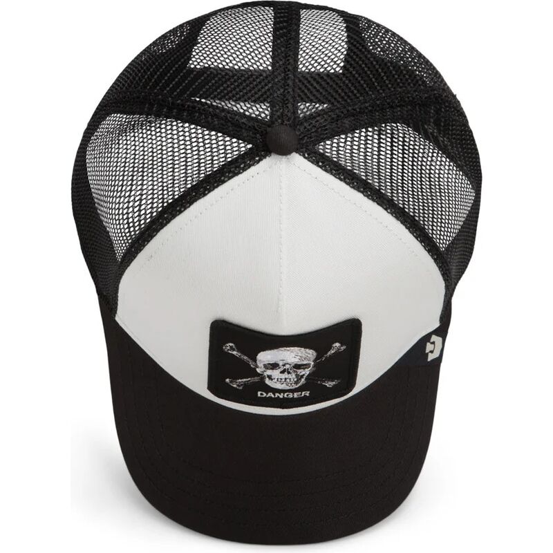 casquette-trucker-noire-et-blanche-crane-danger-skull-and-crossbones-original-recipe-the-farm-goorin-bros